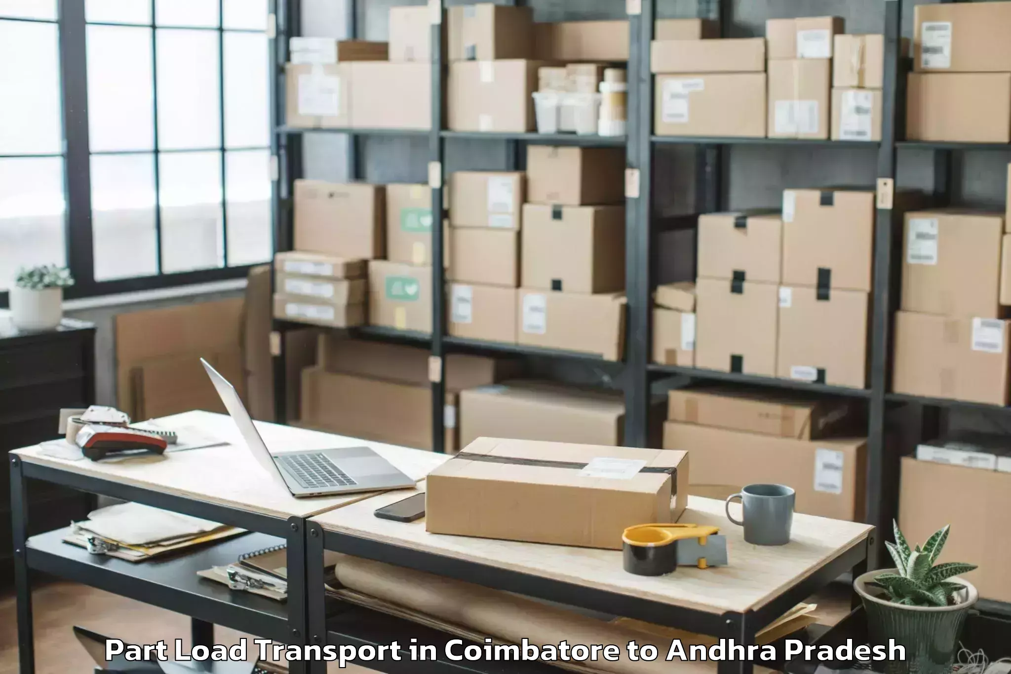 Book Coimbatore to Samalkota Part Load Transport Online